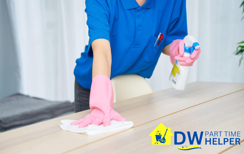 Should I Hire a Part Time Helper or Full Time Helper for My Home Cleaning Needs? 1 featured-image-helper-wiping-the-table-should-i-hire-a-part-time-helper-or-full-time-helper-for-my-home-cleaning-needs-part-time-helper-dw-part-time-helper-singapore