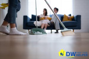 Debunking 5 Common Myths About Part Time Maids in Singapore 4 maid-sweeping-the floor-debunking-5-common-myths-about-part-time-maids-in-singapore