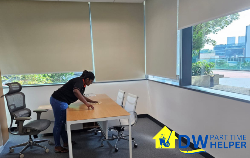 Boost Productivity with Part Time Office Cleaning 1 featured-image-cleaning-office-table-boost-productivity-with-part-time-office-cleaning-dw-part-time-helper-singapore