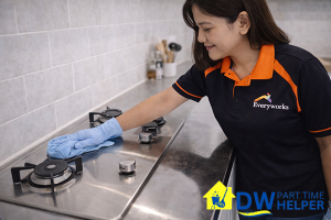kitchen-stove-and-counter-wiping-5-common-cleaning-tasks-covered-by-a-cheap-part-time-helper-service-cheap-part-time-helper-service-dw-part-time-helper-singapore