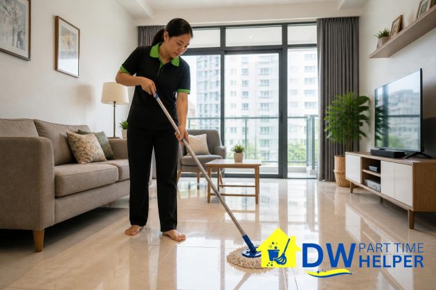 How Does a Part Time Helper Clean an HDB Flat in Singapore? by DW Part Time Helper Singapore