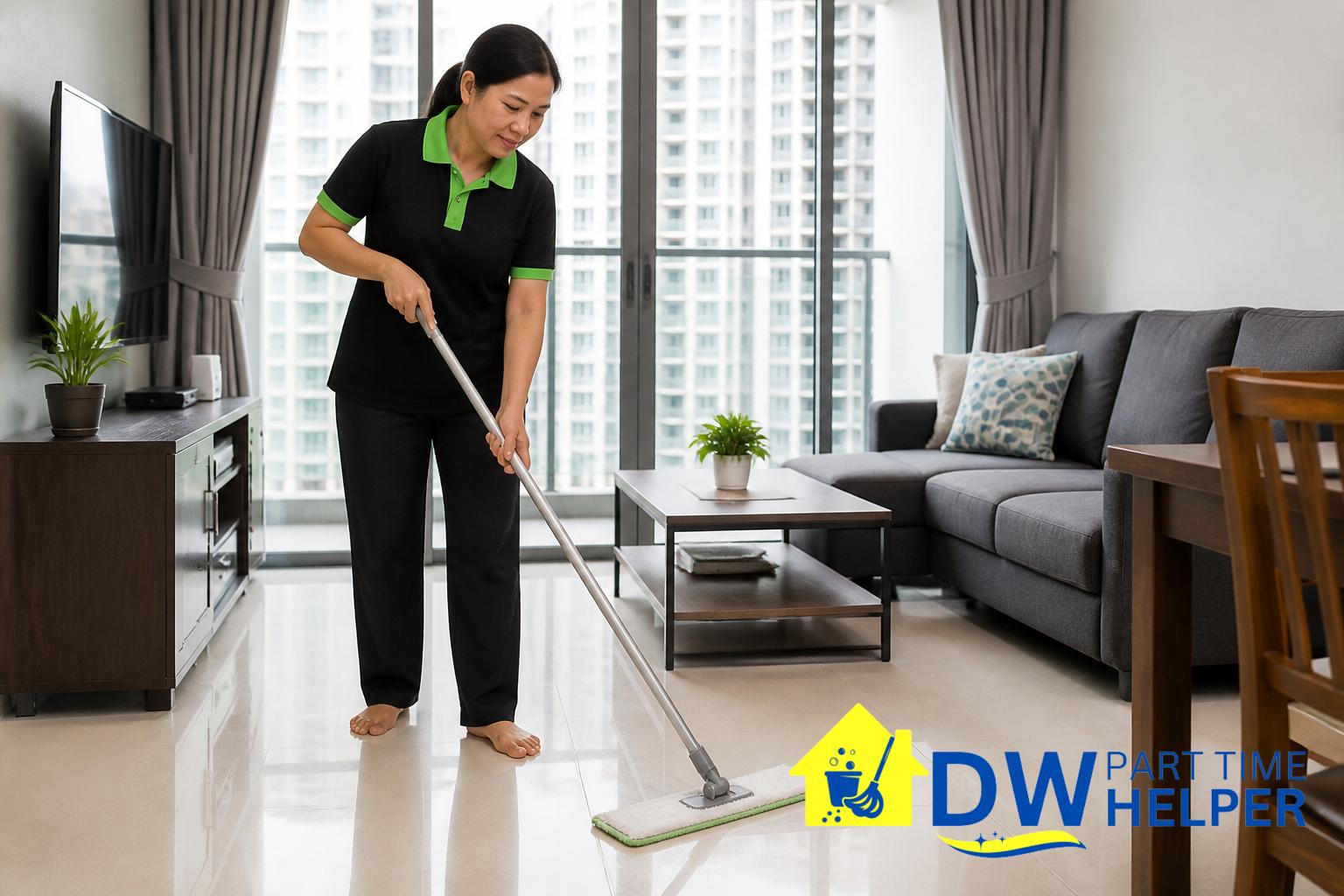 How Does a Part Time Helper Clean When Someone Is at Home in Singapore? 1 How Does a Part Time Helper Clean When Someone Is at Home in Singapore? by DW Part Time Helper Singapore